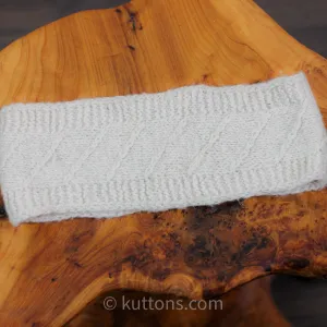 100% Pure Pashmina Cashmere Headband - Handspun & Handknit in Ladakh Himalayas | Cream