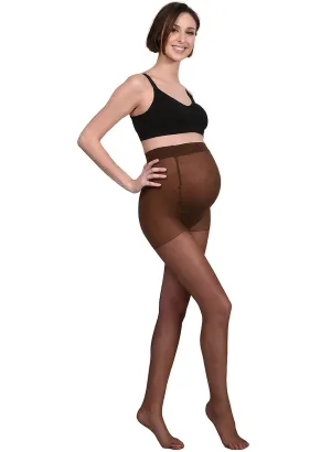 20Den Maternity Tights - Brown