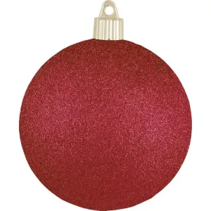 4" Shatterproof Red Glitter Ball Ornament