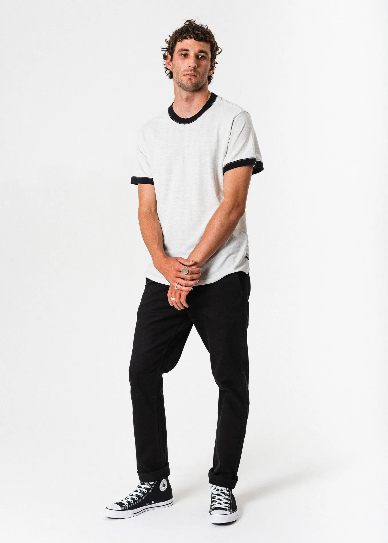 Afends Mens Retro - Hemp Ringer Fit Tee