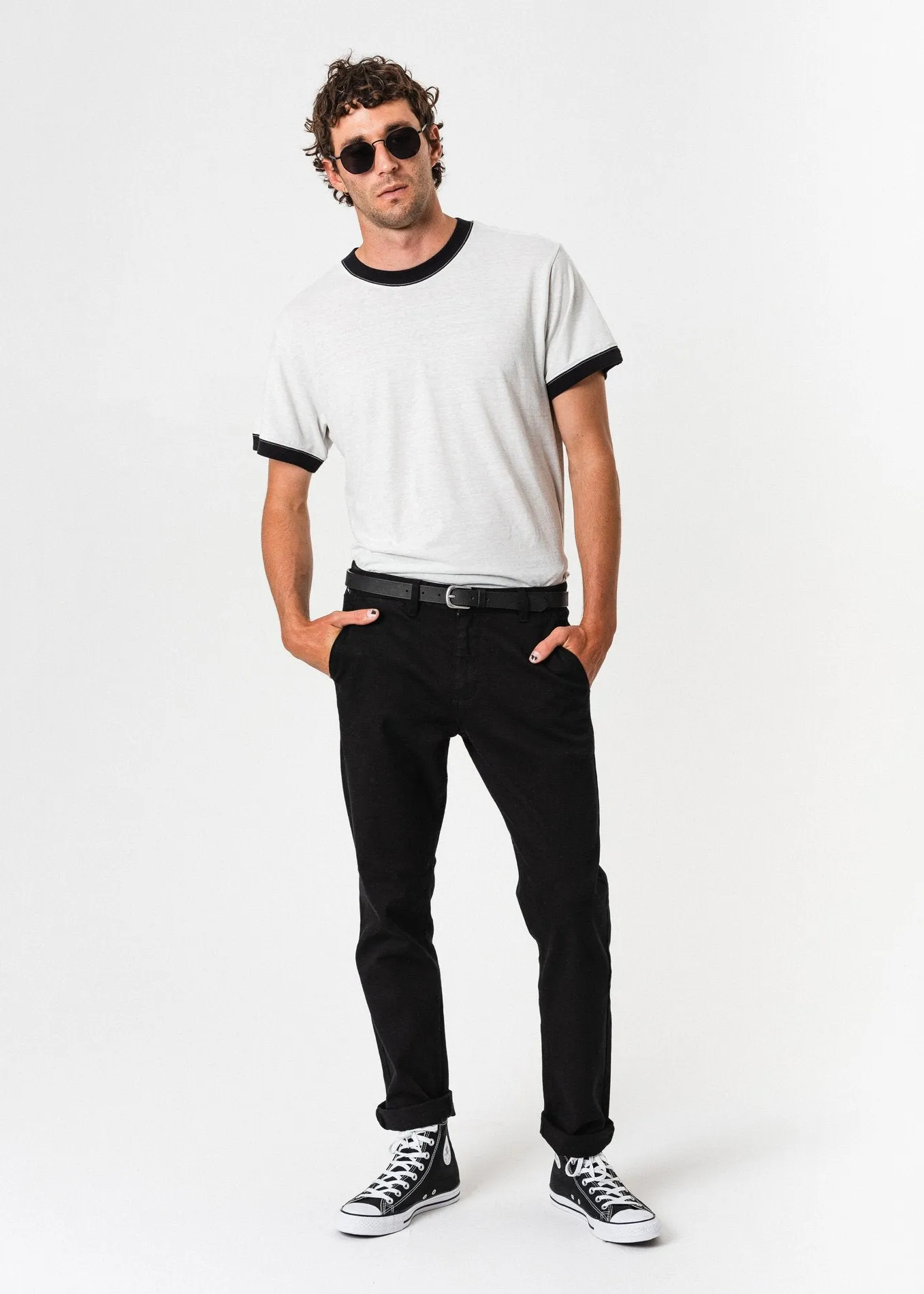 Afends Mens Retro - Hemp Ringer Fit Tee