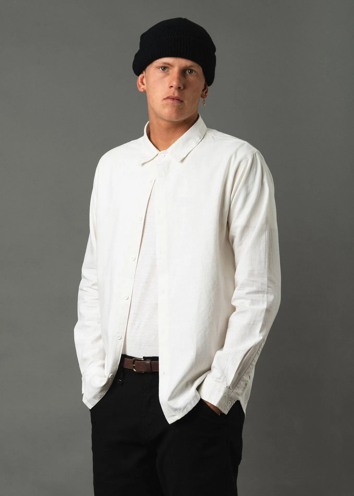 Afends Mens Yin Yang - Hemp Long Sleeve Shirt