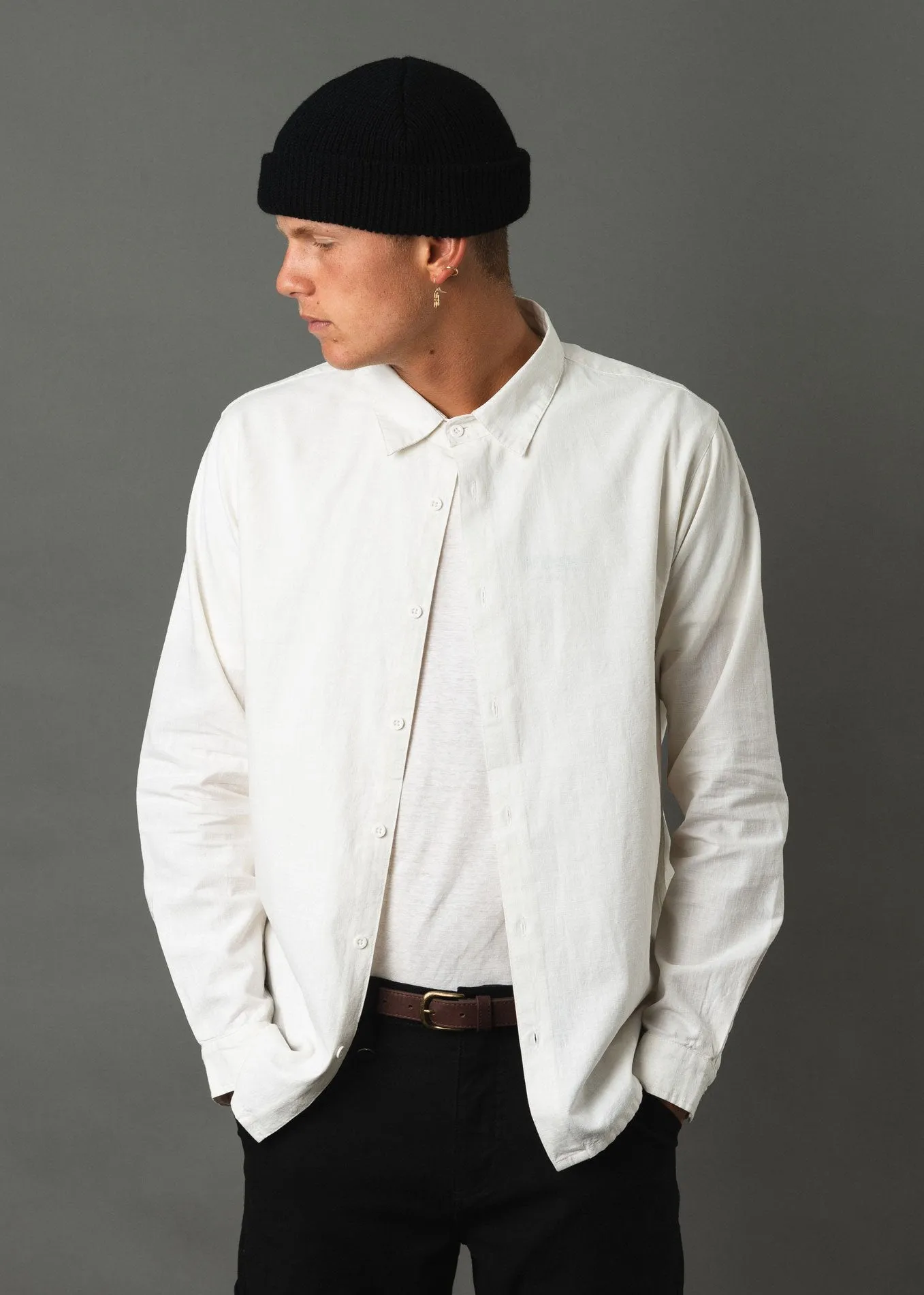 Afends Mens Yin Yang - Hemp Long Sleeve Shirt