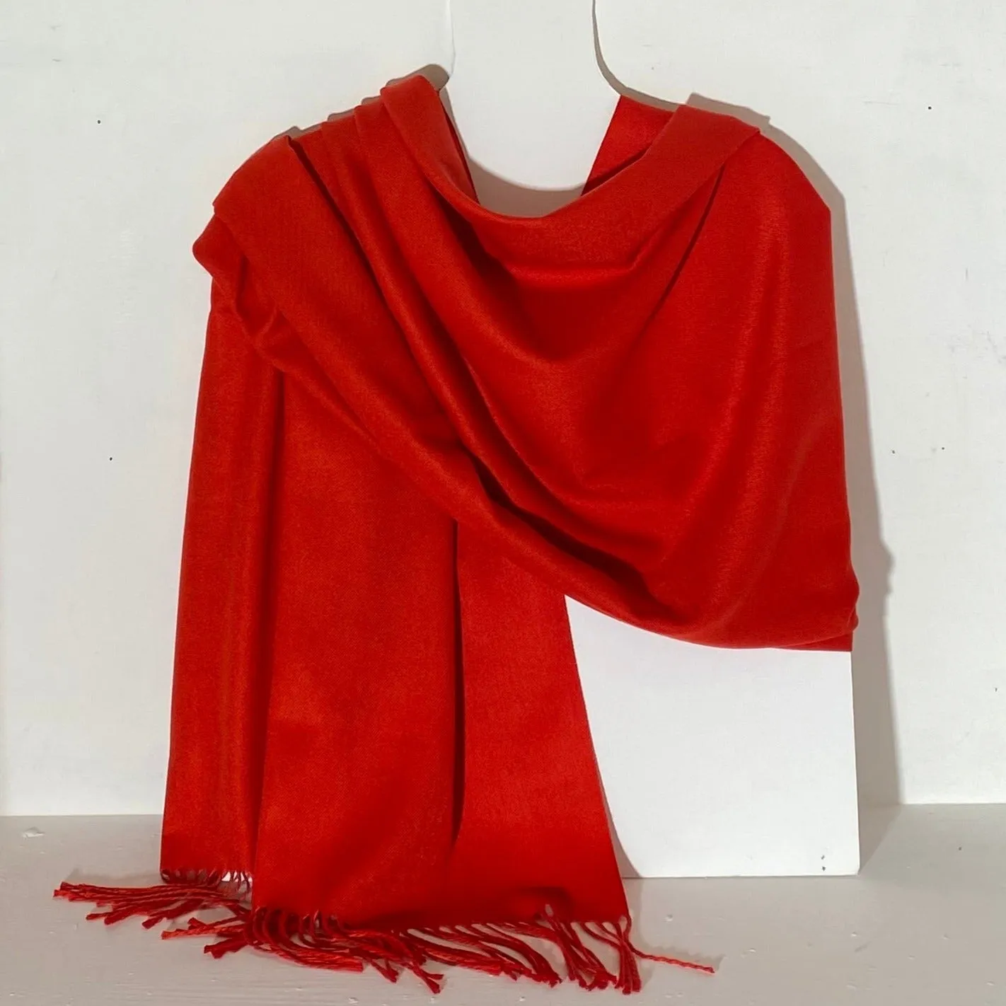 Aggie Cashmere Mix Wrap - Red