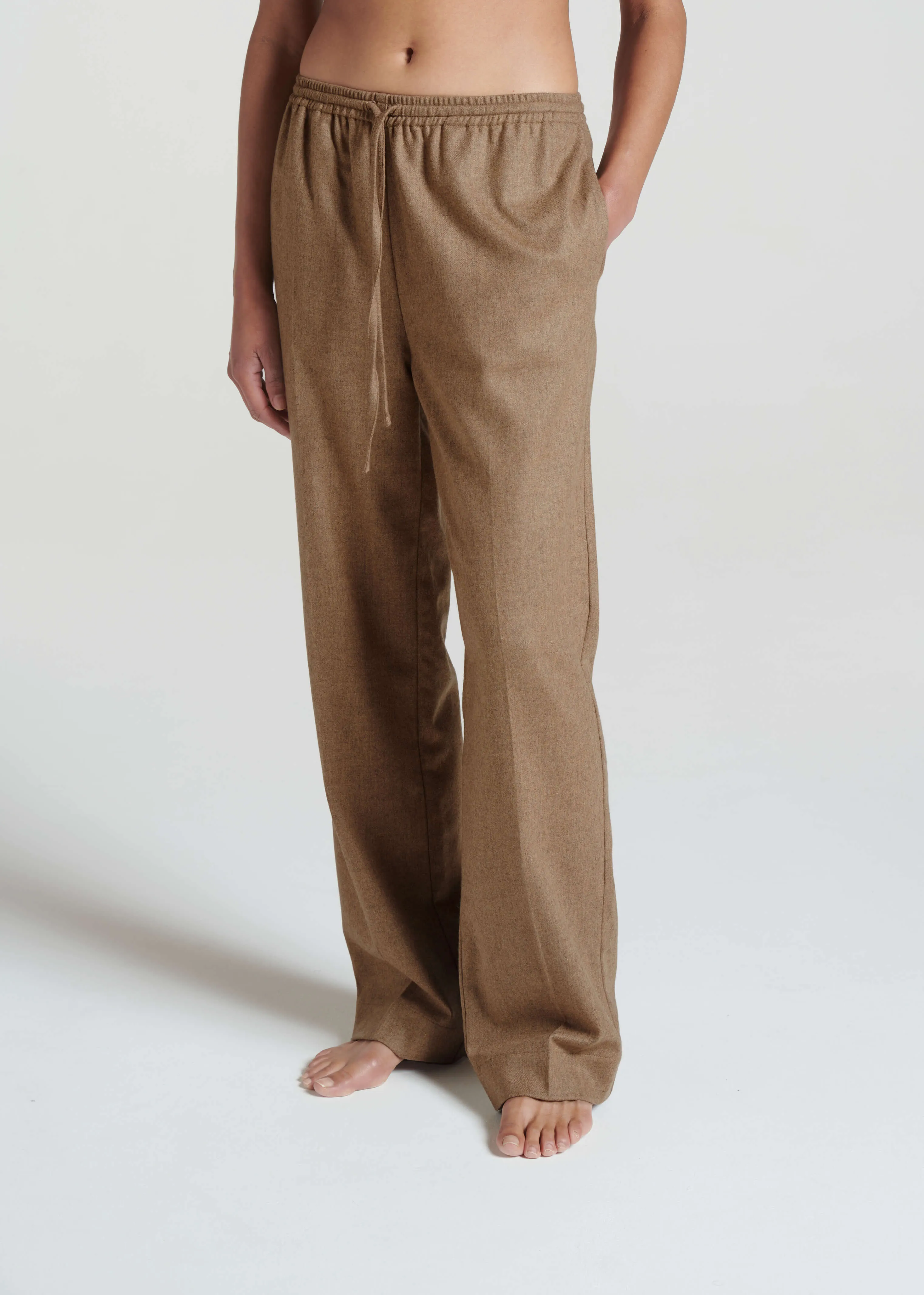 Aurelia Trouser Camel Wool Flannel