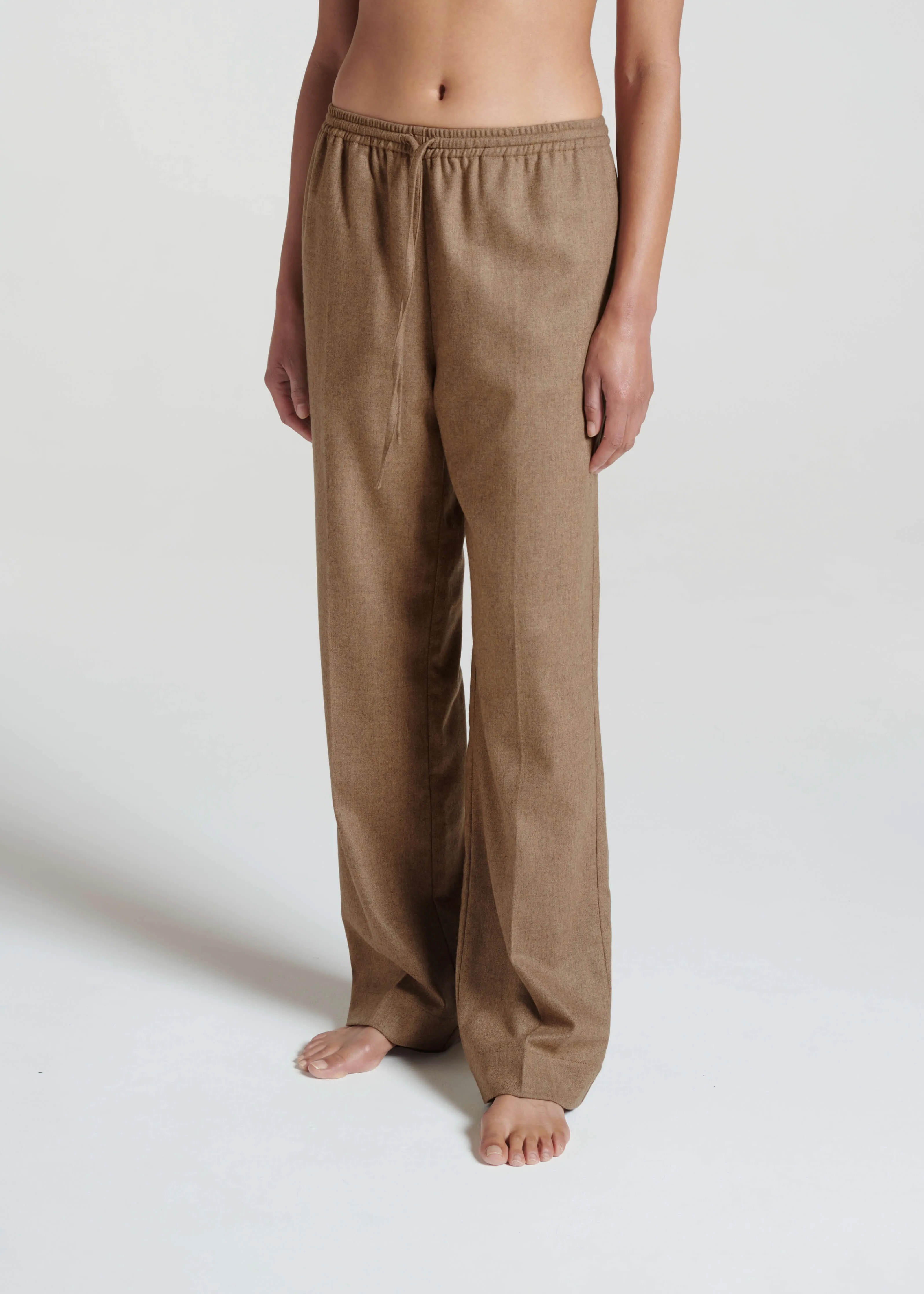 Aurelia Trouser Camel Wool Flannel