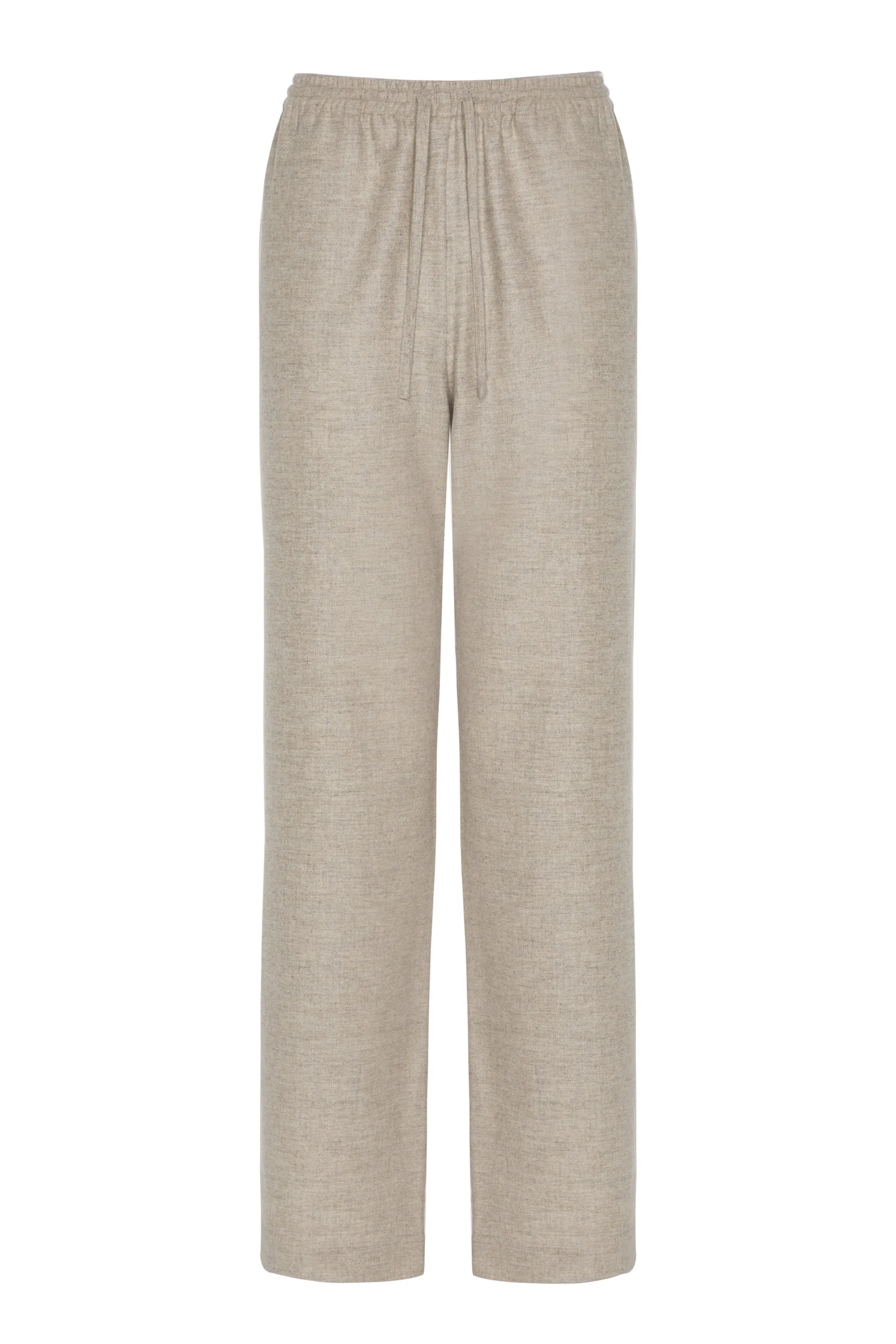 Aurelia Trouser Oat Wool Cashmere Flannel