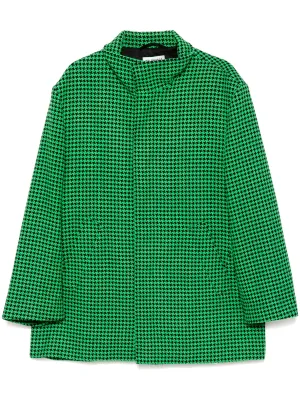 Balenciaga Houndstooth Wool Coat