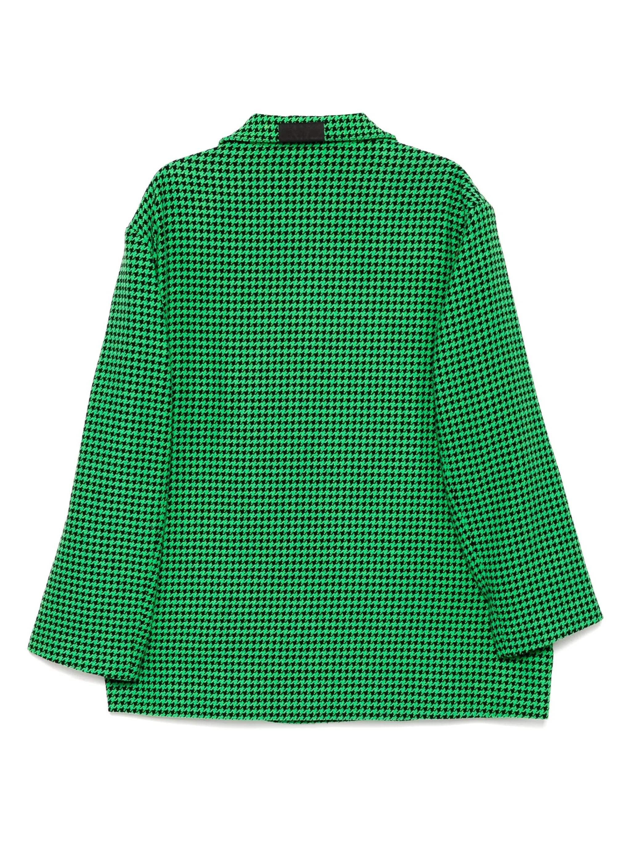 Balenciaga Houndstooth Wool Coat