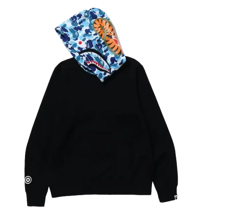 BAPE ABC Camo Shark Pullover Hoodie Black