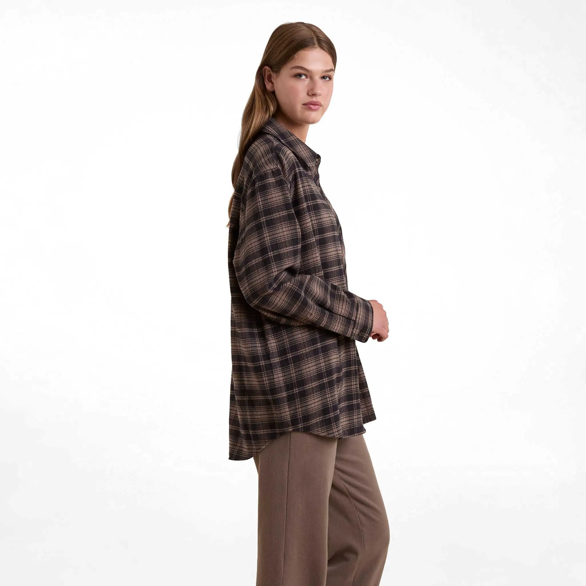 Boyfriend Flannel | Black/Mocha