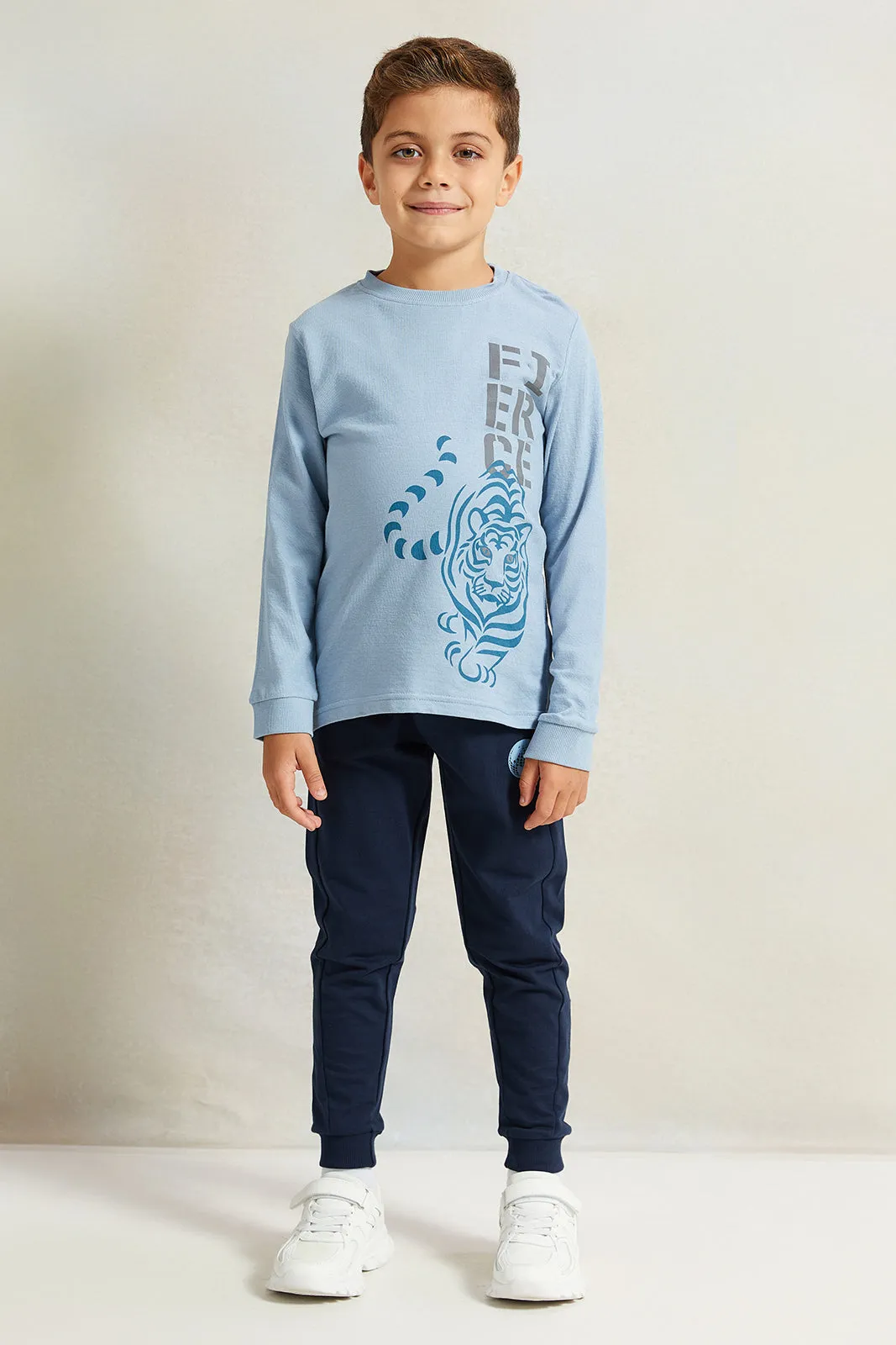 Boys Blue Long Sleeve T-Shirt