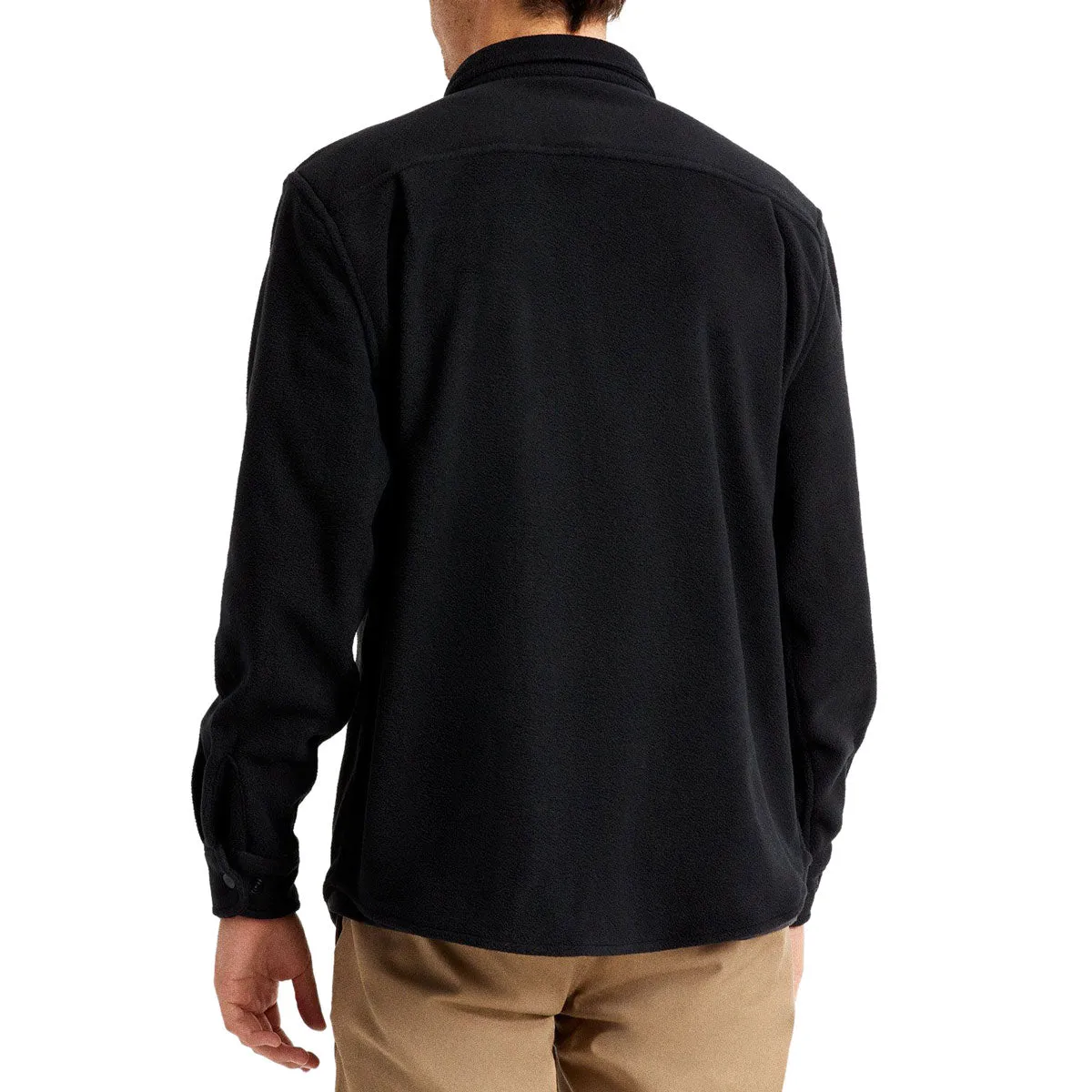 Brixton Bowery Fleece Long Sleeve Flannel Shirt - Black