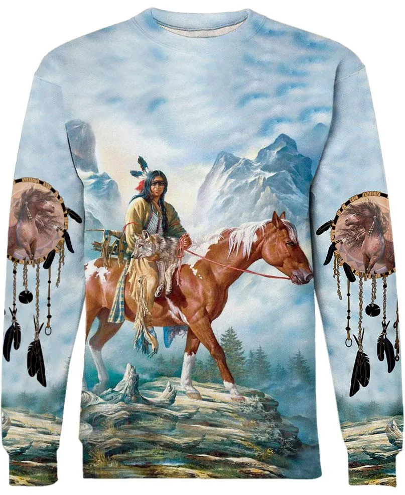 Brown Native Horse 3D Hoodie WCS