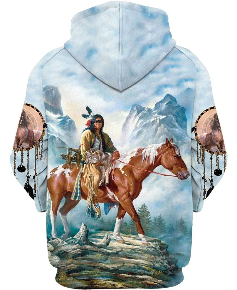 Brown Native Horse 3D Hoodie WCS