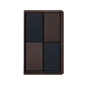 Caroline Modular Wardrobe (Walnut with Black Glass)