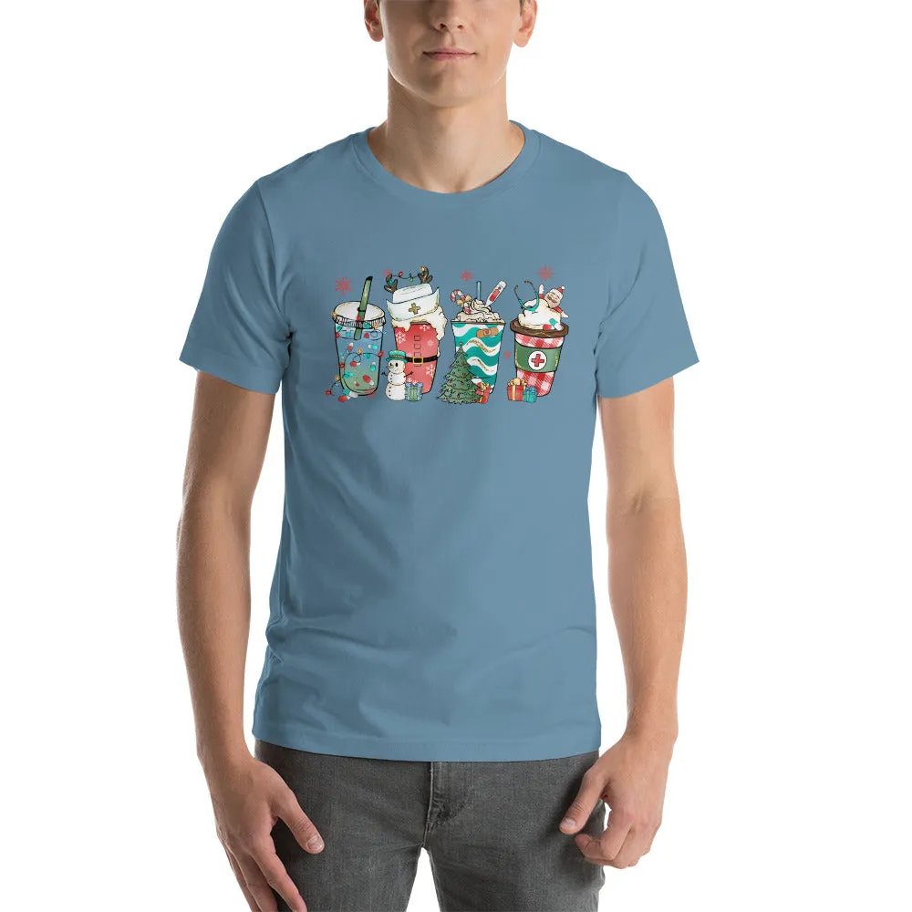 Coffee Latte Nurse Christmas Shirt