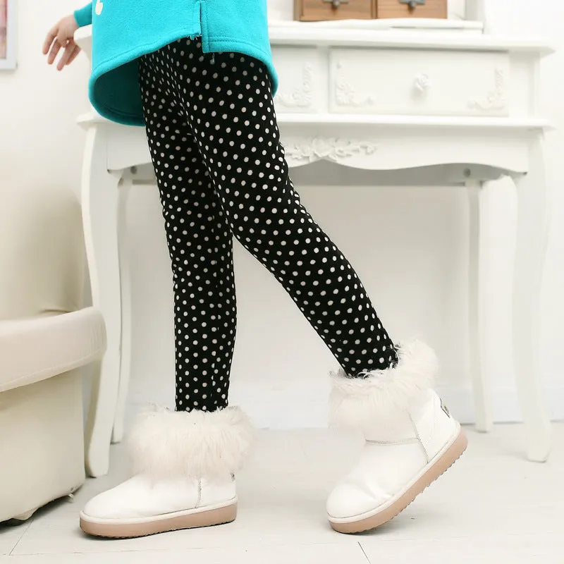 Cozy Comfort: Girls' Acetate Warm Leggings