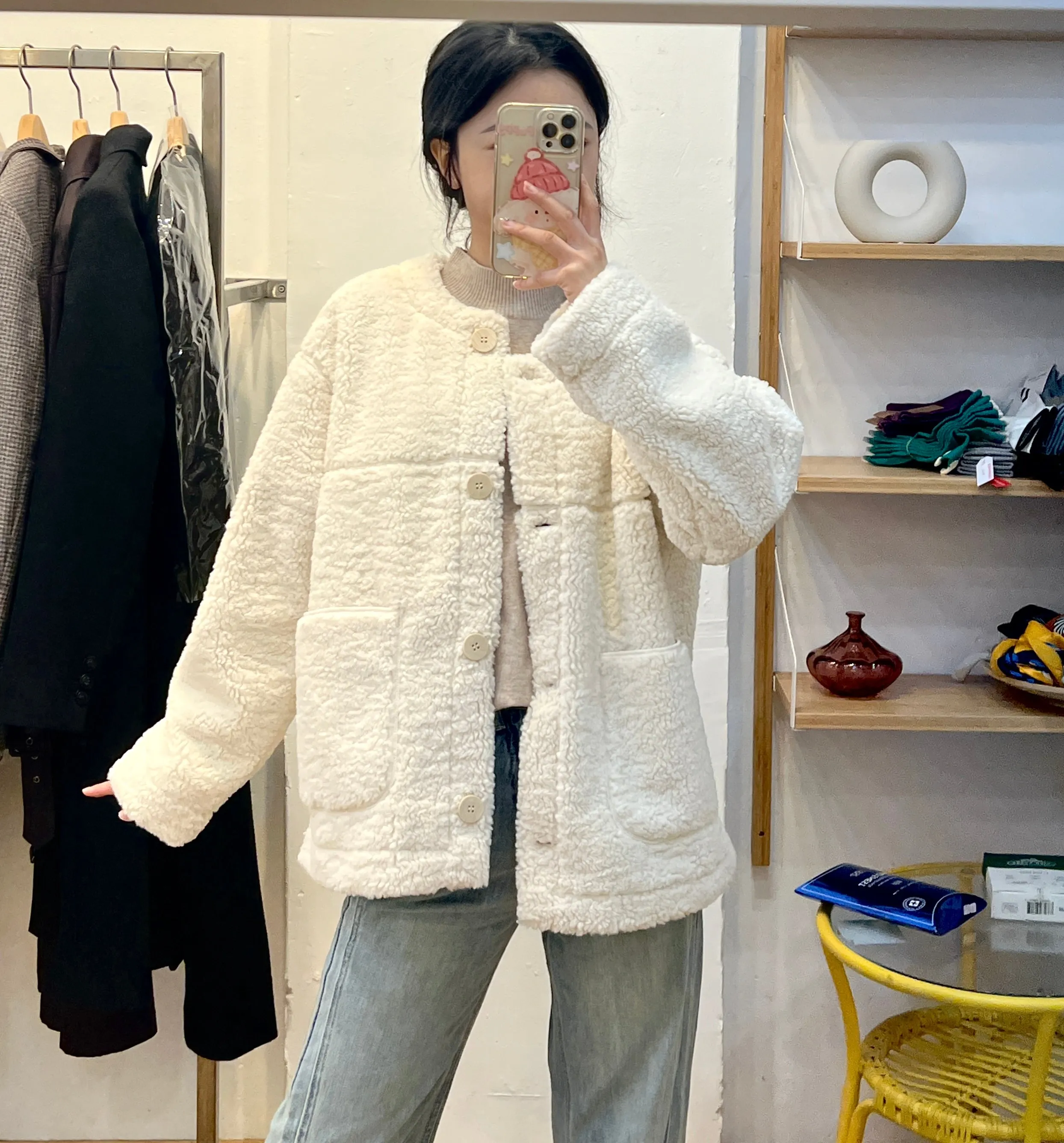 Cozy White Fluffy Coat - Ultimate Winter Warmth