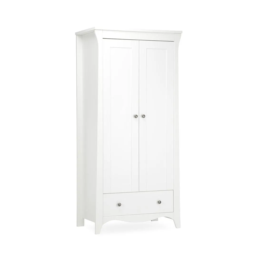 CuddleCo Clara 2-Door Double Wardrobe - White