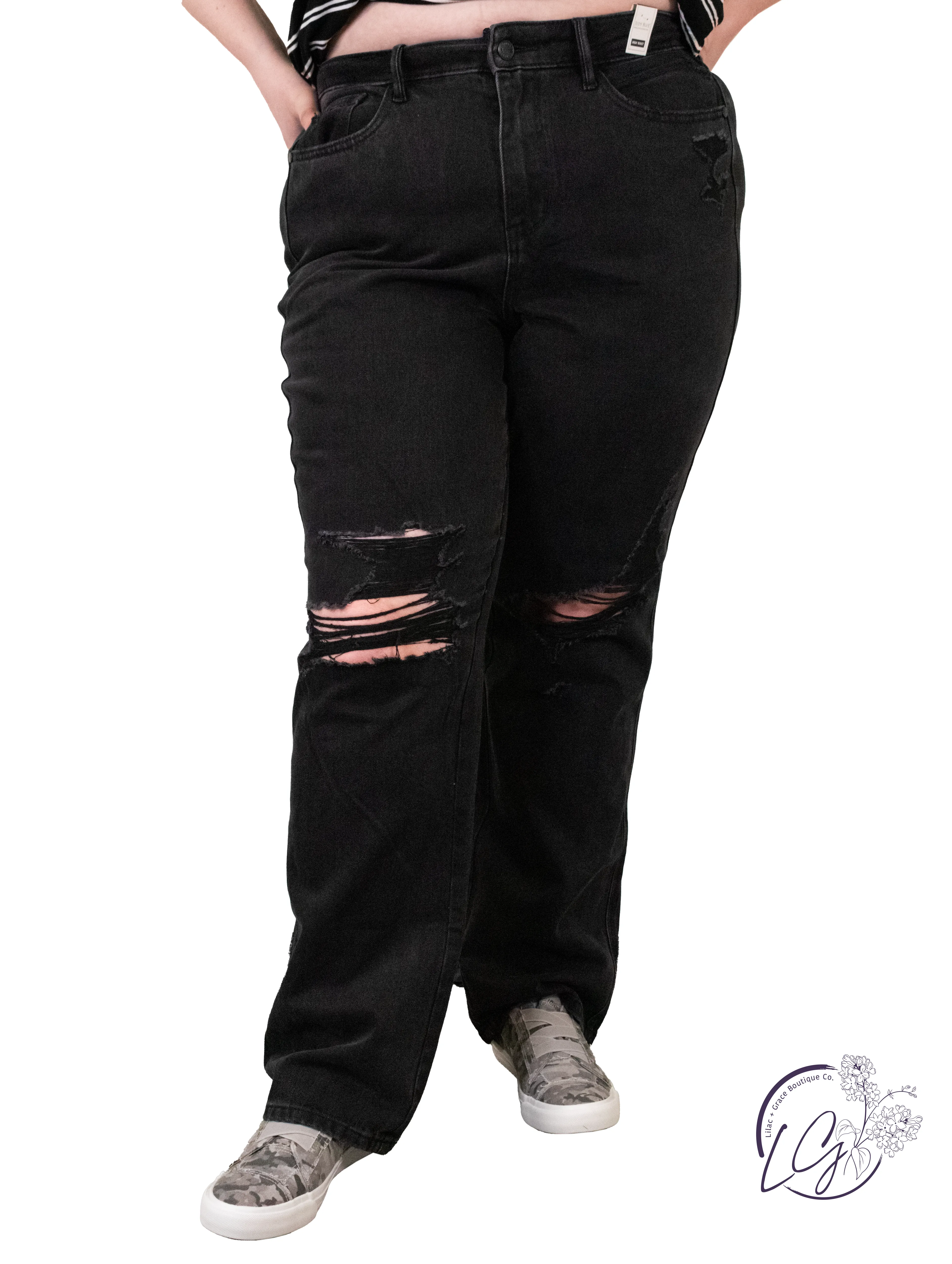 Curvy Danny High Waisted 90's Straight Leg Jean By Judy Blue