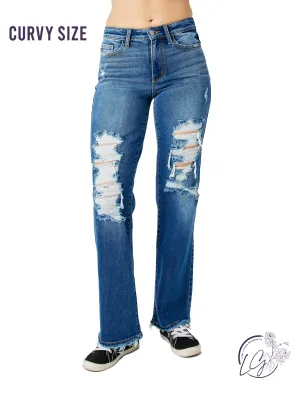 Curvy Phyllis Mid Rise Dad Jean by Judy Blue