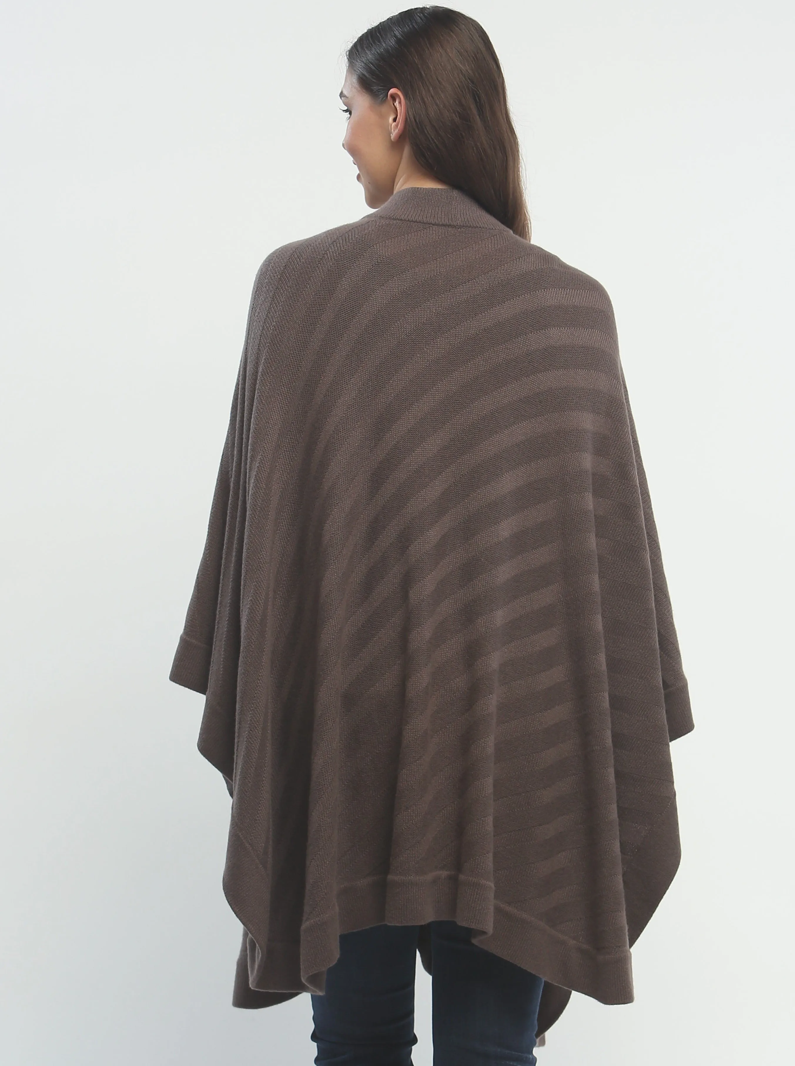 Embossed Bias Striped Oversized Wrap