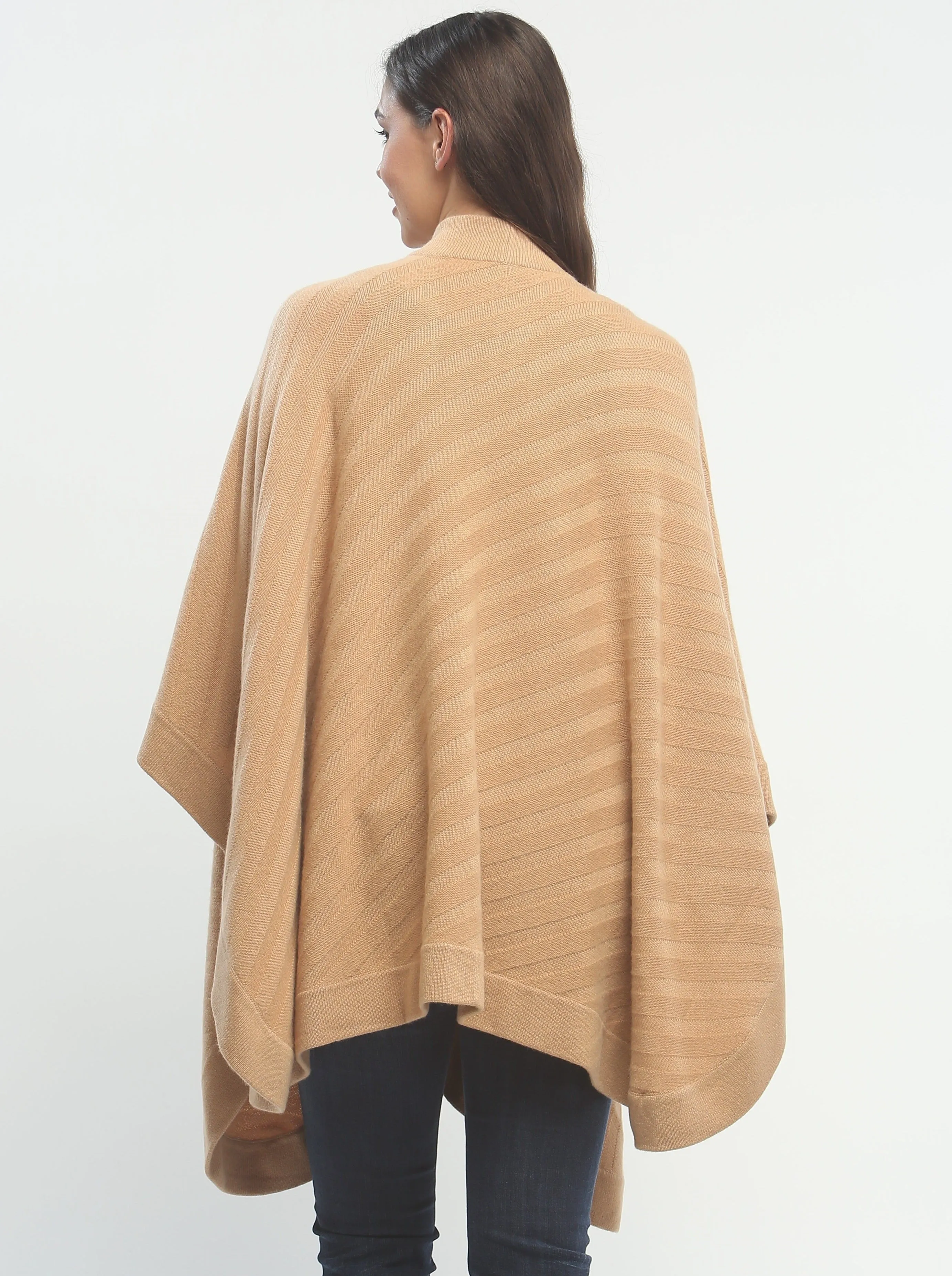 Embossed Bias Striped Oversized Wrap