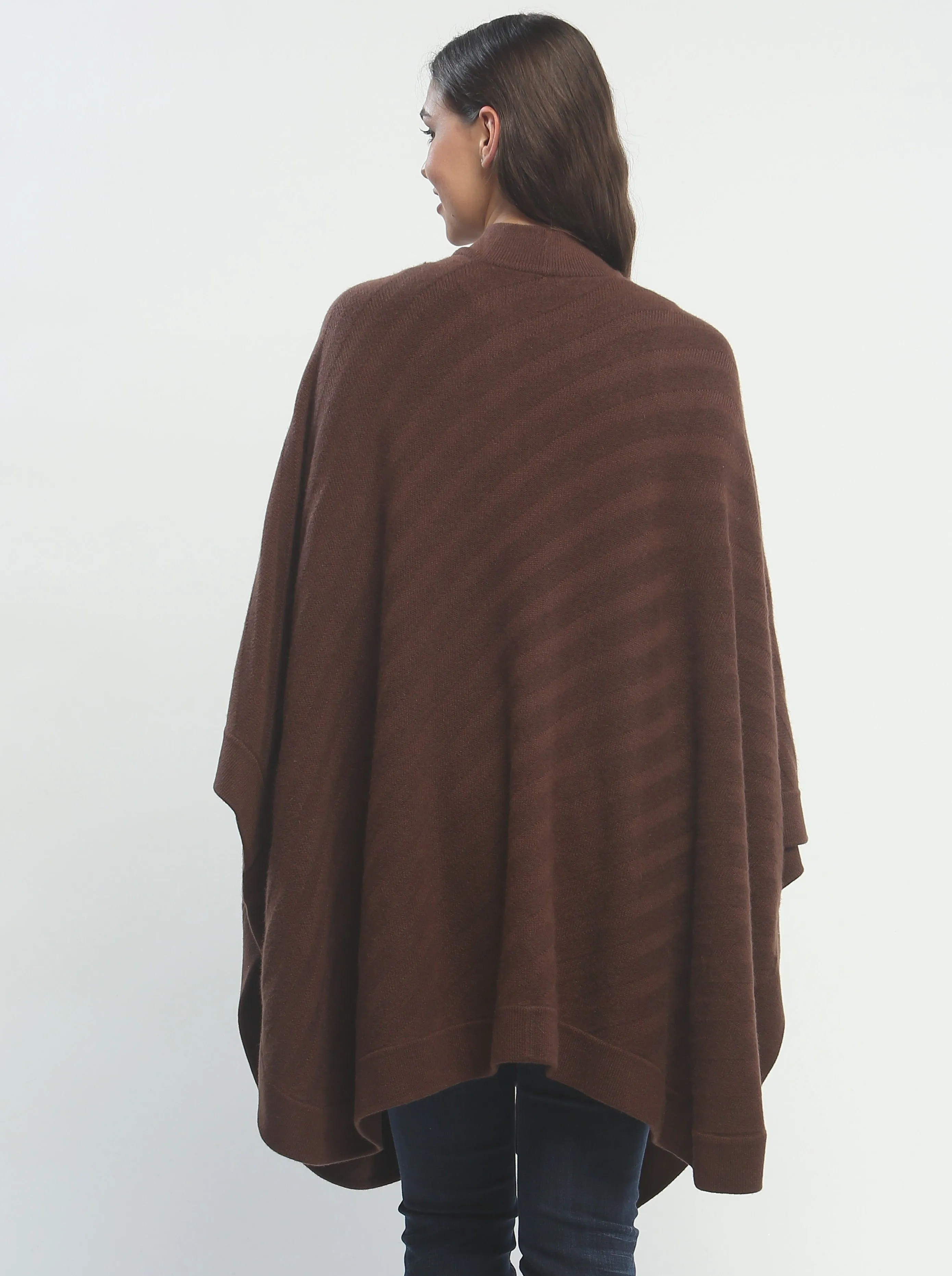 Embossed Bias Striped Oversized Wrap