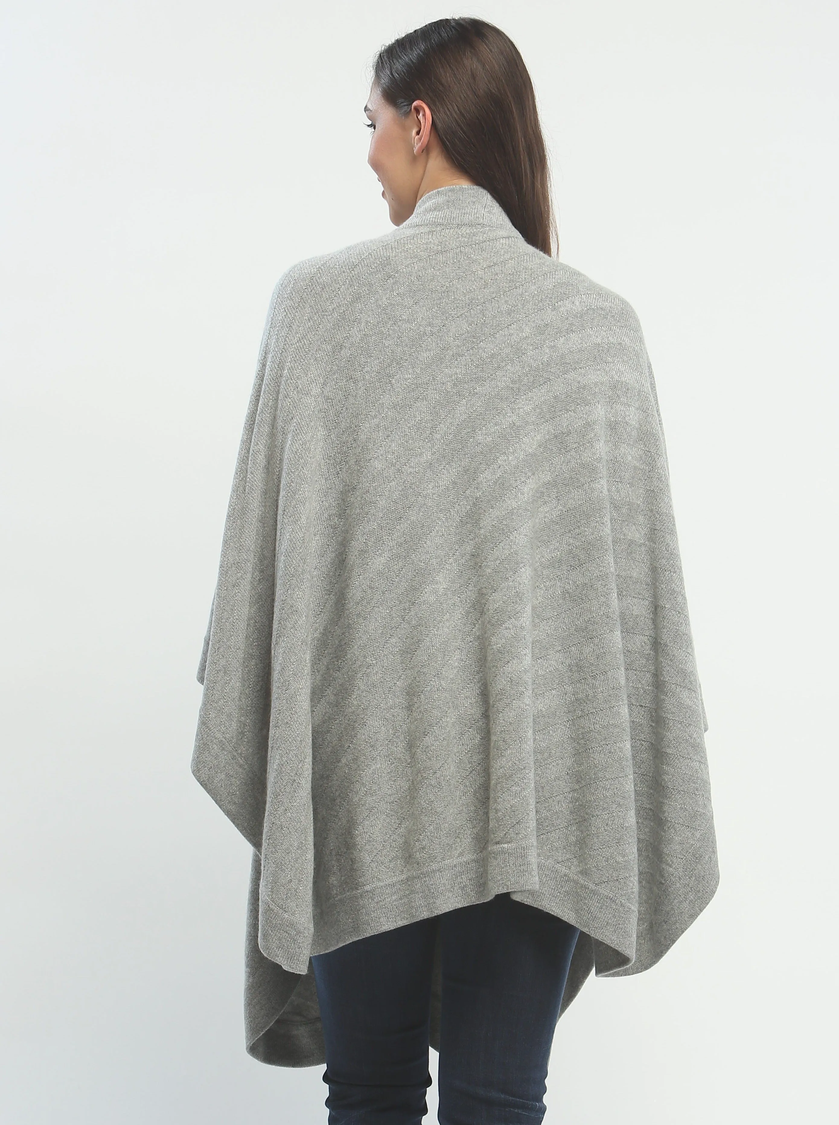 Embossed Bias Striped Oversized Wrap