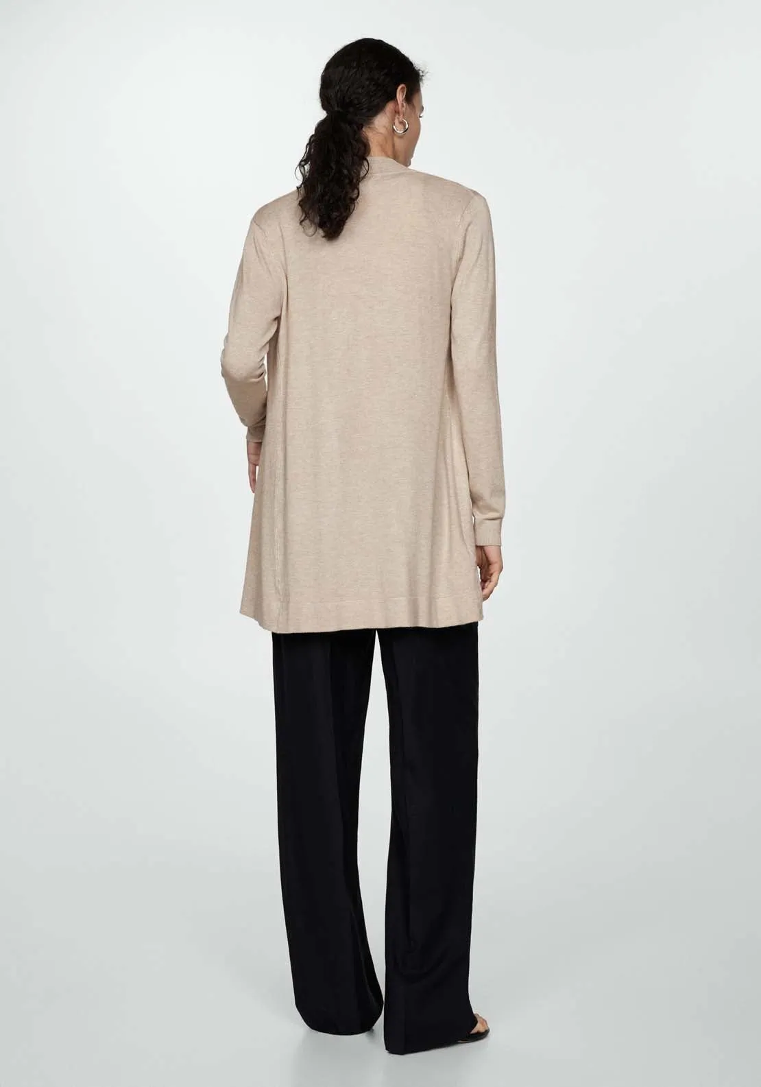 Fine-knit cardigan - Light/pastel Brown