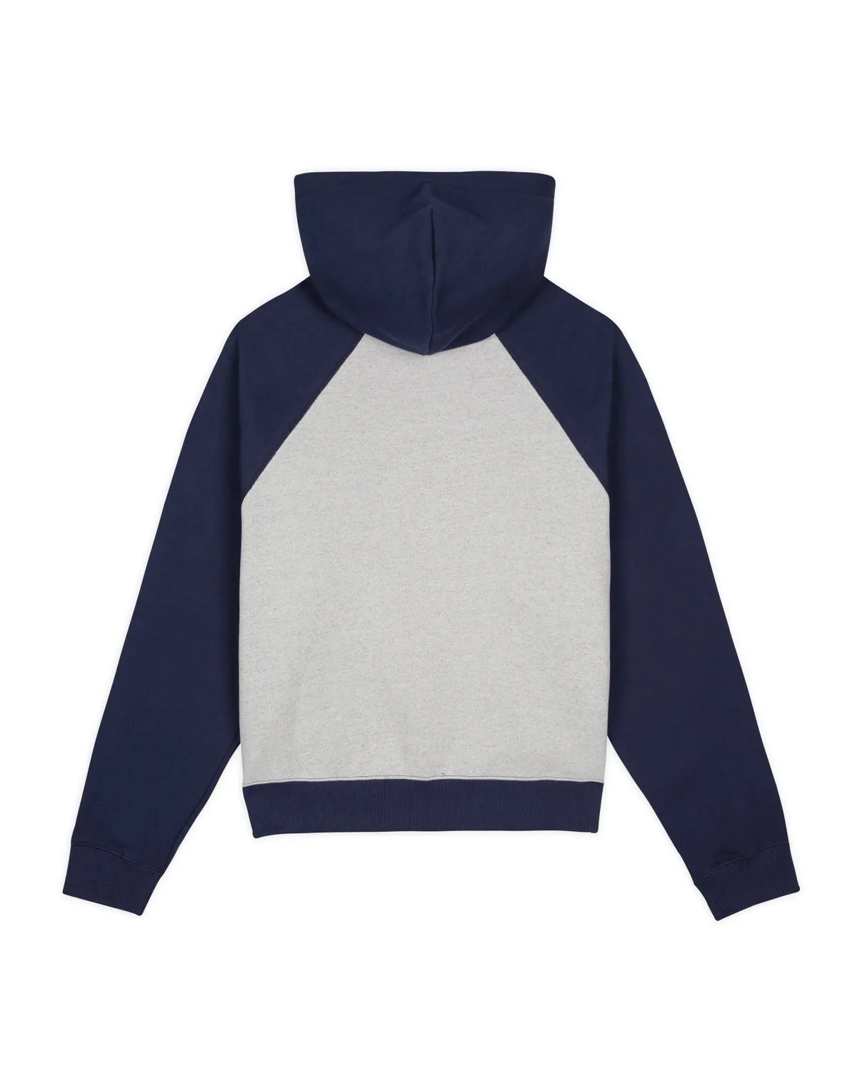 Fleece Logo Head Raglan Hoodie - Oatmeal Navy