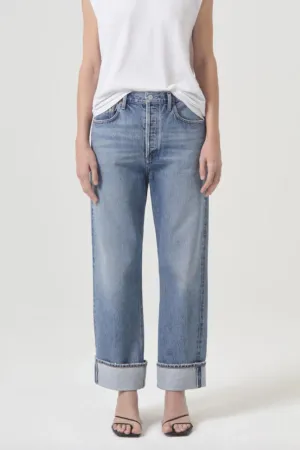 Fran Invention Low-Slung Straight Jeans