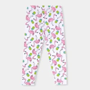 Girls Tights Printed Flamingo