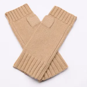 Gotta Hand it to YOU 100% Pure Cashmere Fingerless Glove, Toast