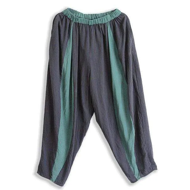 Gradient Colors Linen Harem Pants  | Lotus