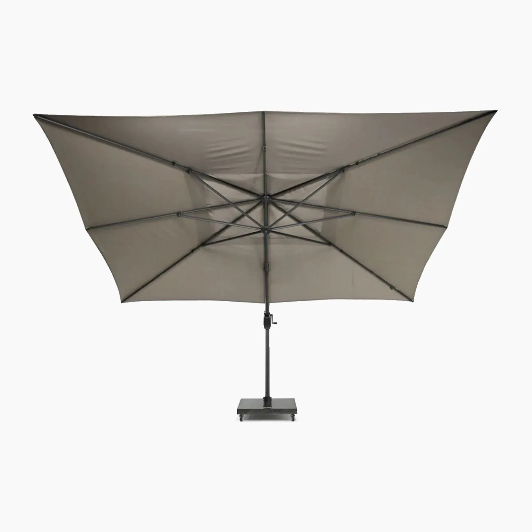 Hacienda 3m x 4m Cantilever Parasol With Granite Base & Cover in Taupe