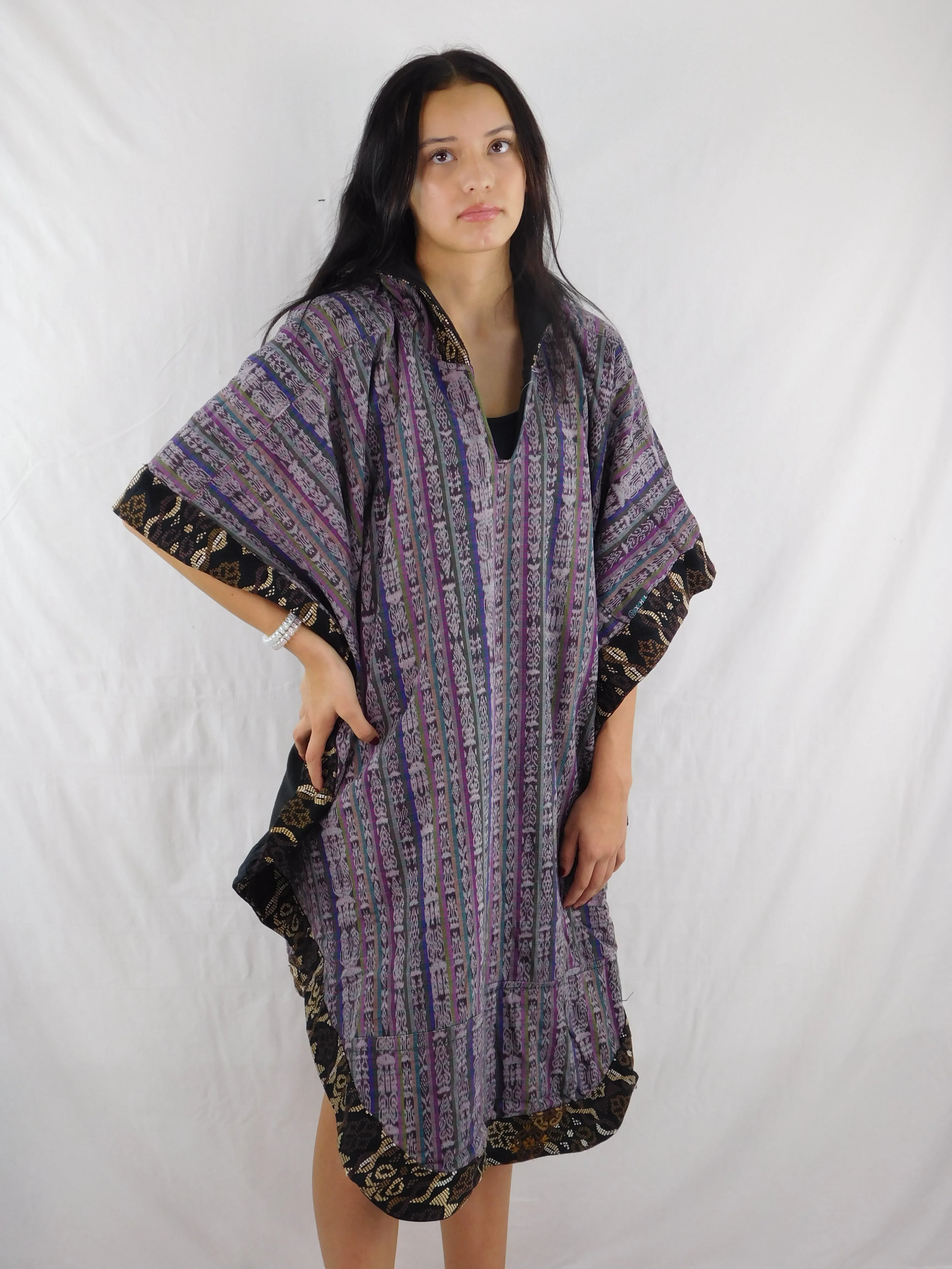 Hand-Woven Hooded Poncho