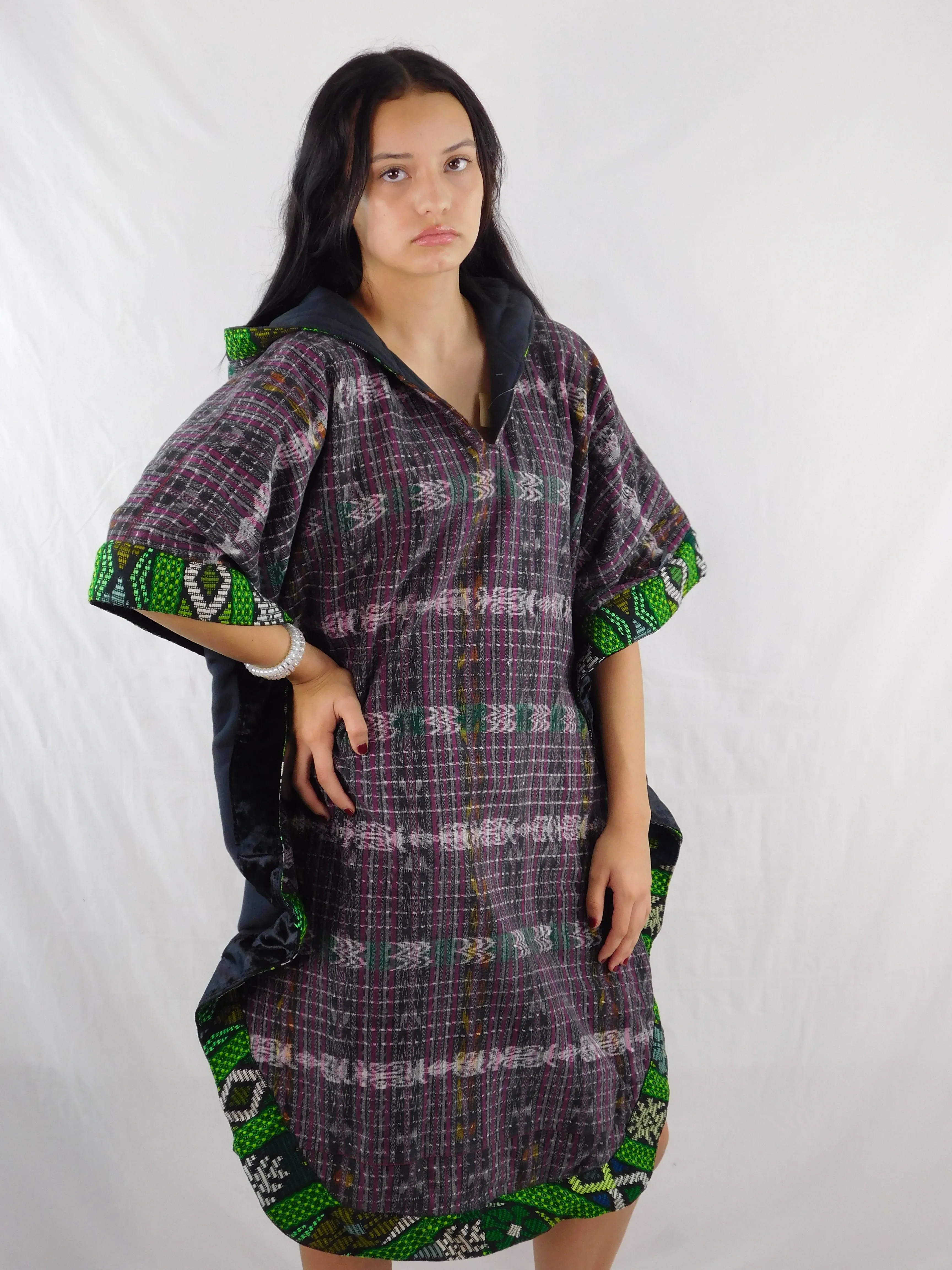 Hand-Woven Hooded Poncho