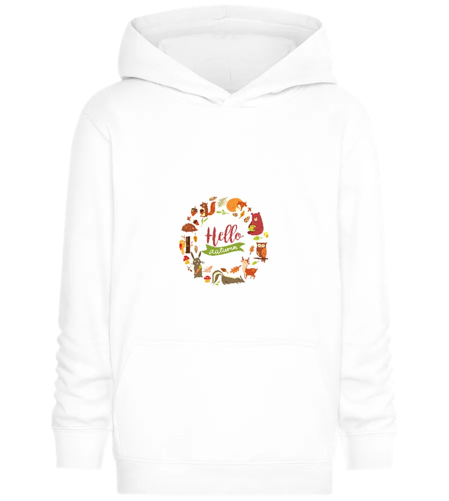 Hello Autumn Animals Design - Comfort Kids Hoodie