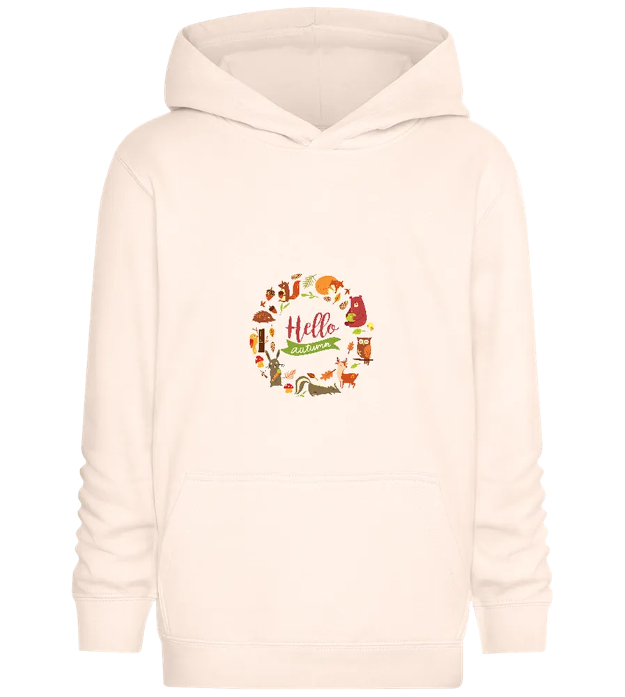 Hello Autumn Animals Design - Comfort Kids Hoodie