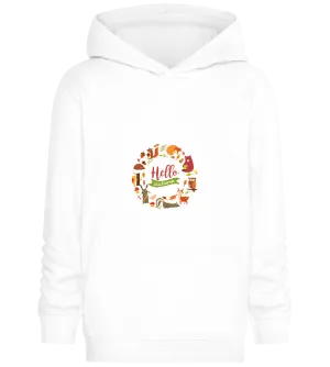 Hello Autumn Animals Design - Comfort Kids Hoodie