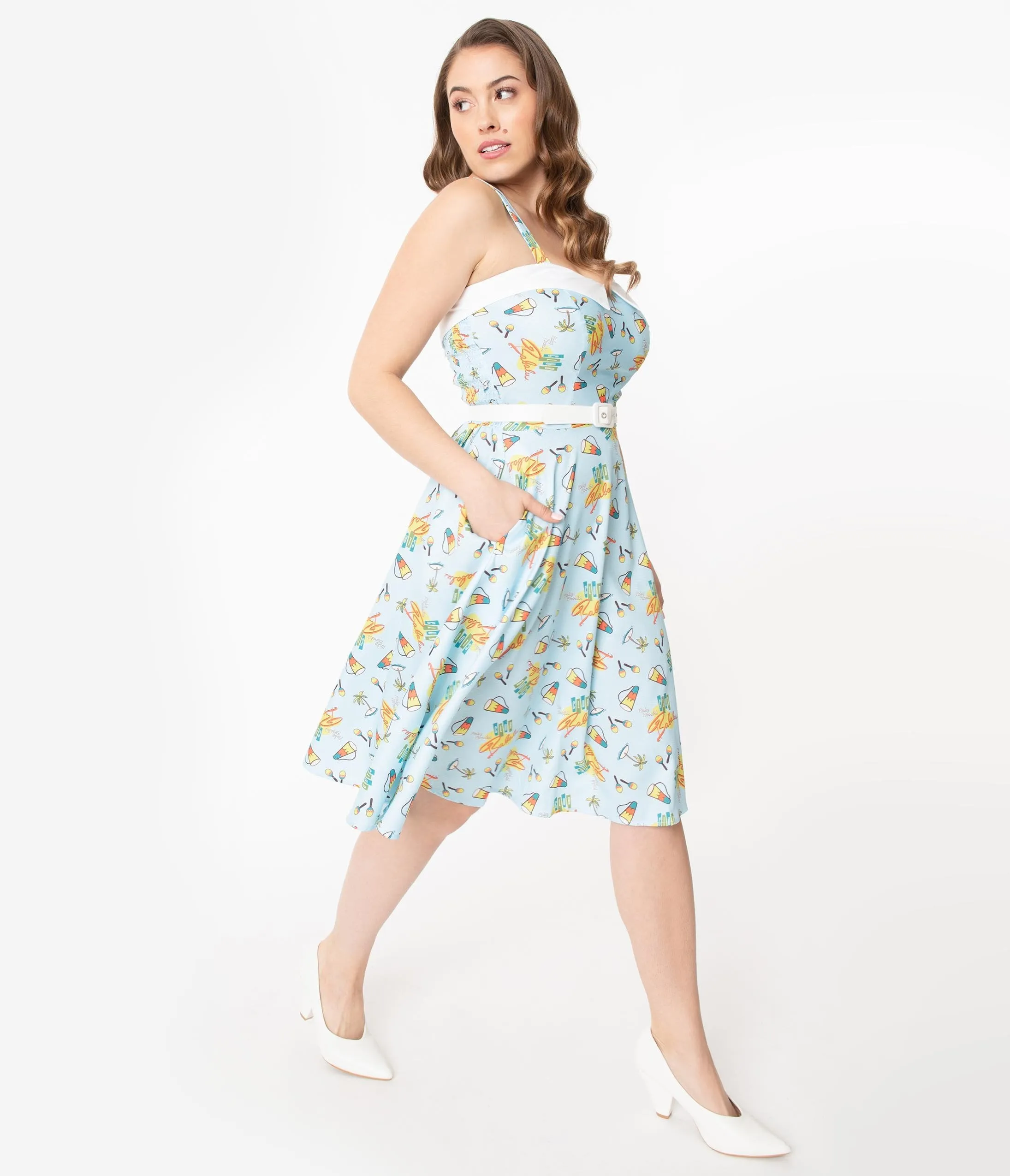 I Love Lucy x Unique Vintage Club Babalu Rachel Swing Dress