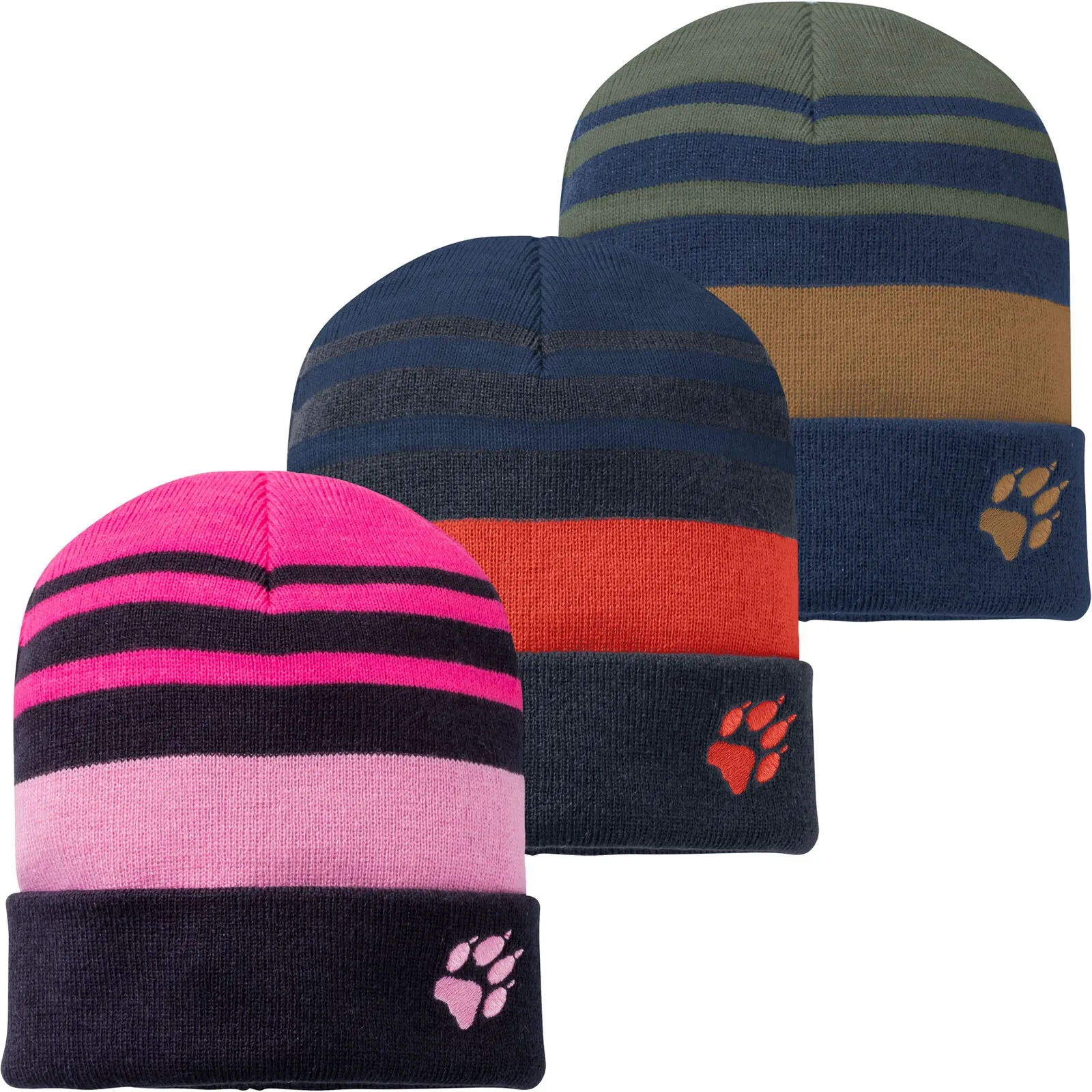 Jack Wolfskin Kids Stripy Knit Beanie