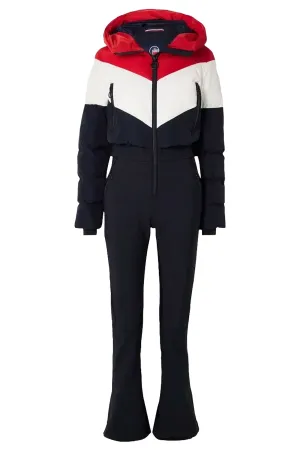 Kira Softshell Quilted Color-block Ski Suit