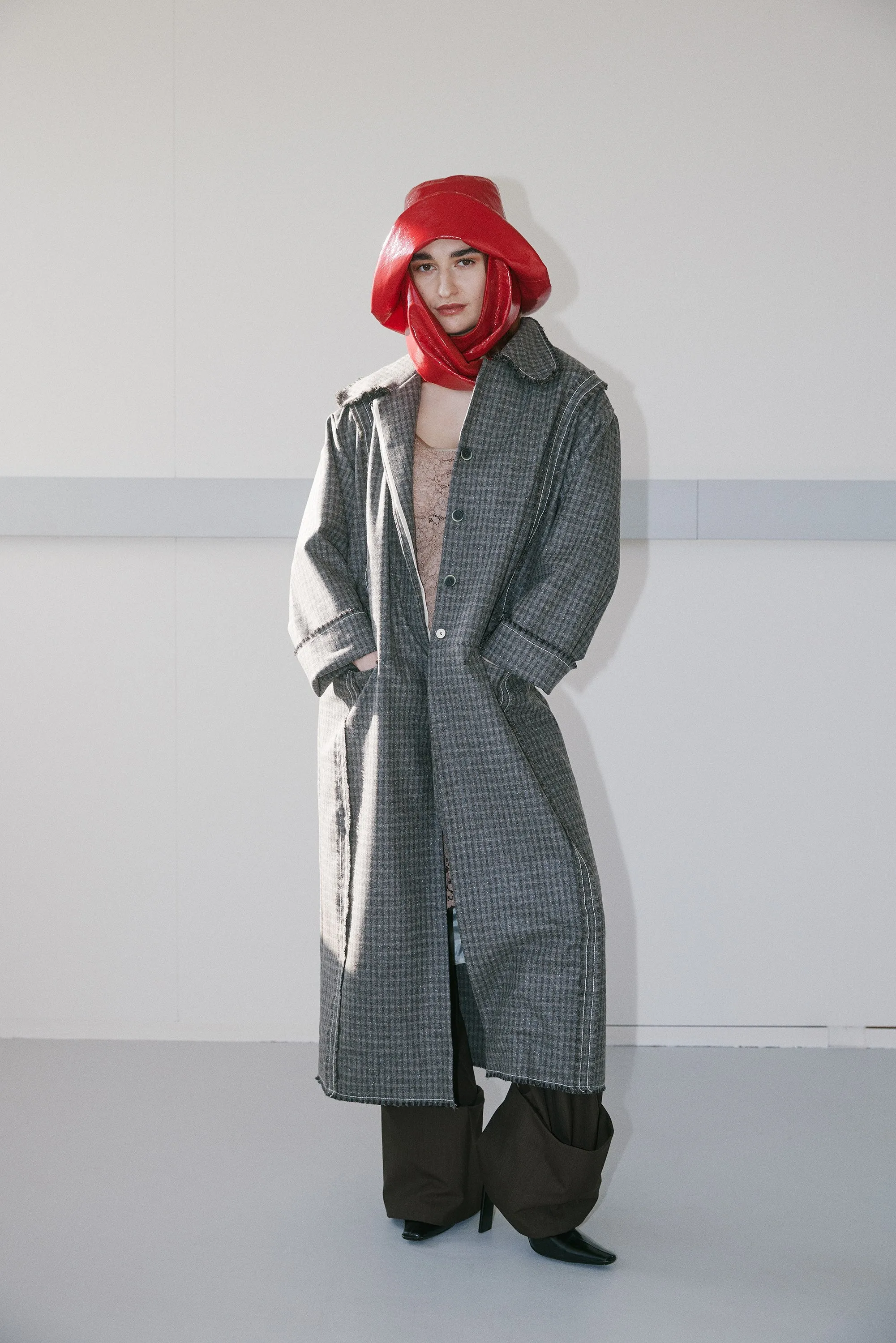 Kreata coat - grey check