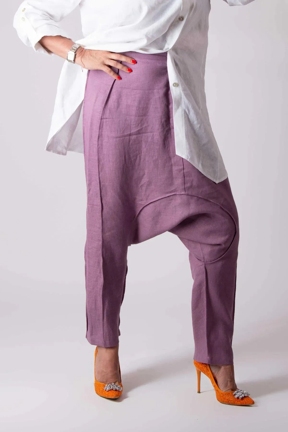 LAVA LINEN HAREM PANTS