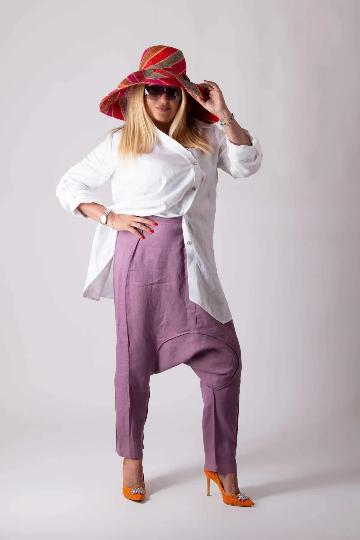 LAVA LINEN HAREM PANTS