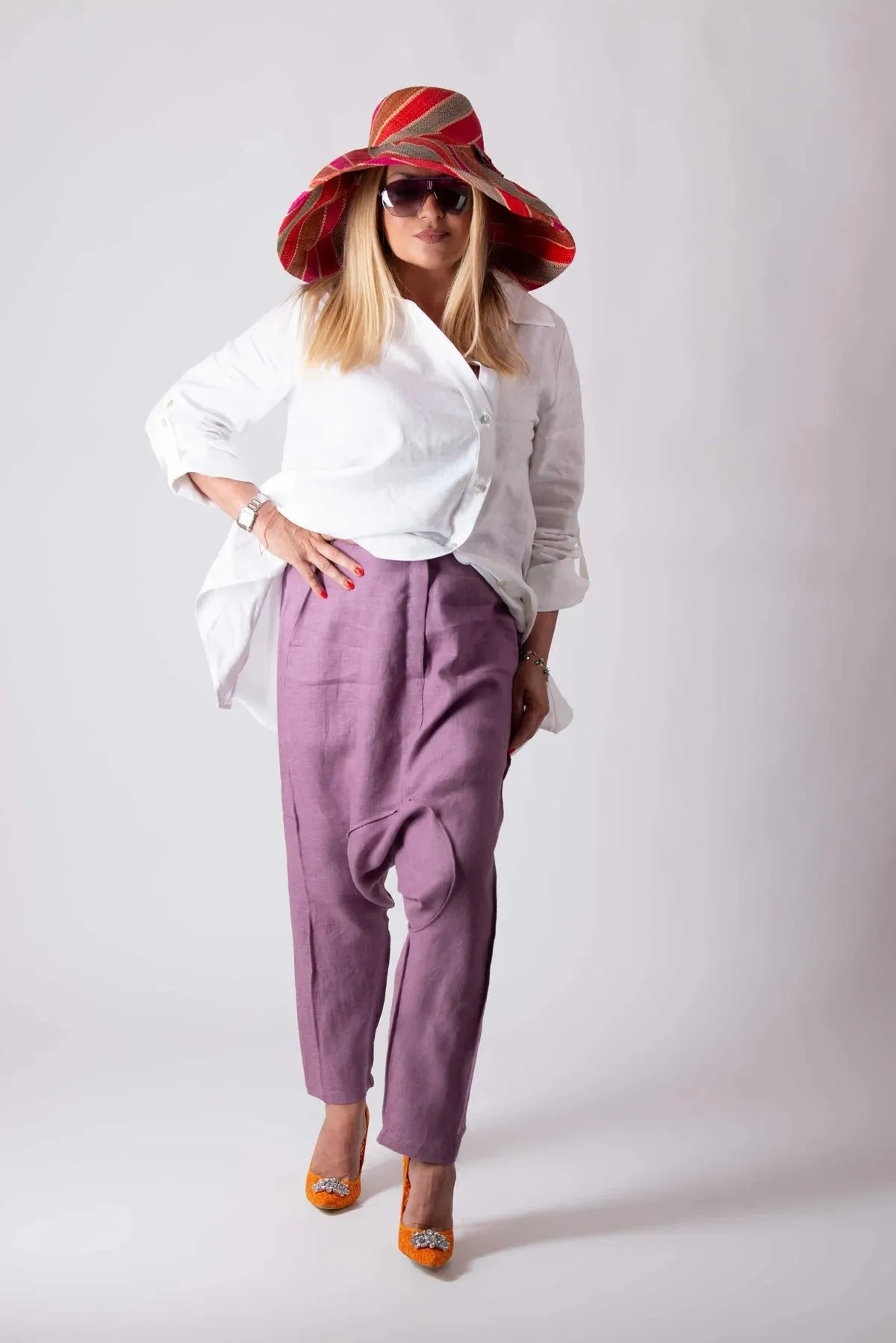 LAVA LINEN HAREM PANTS