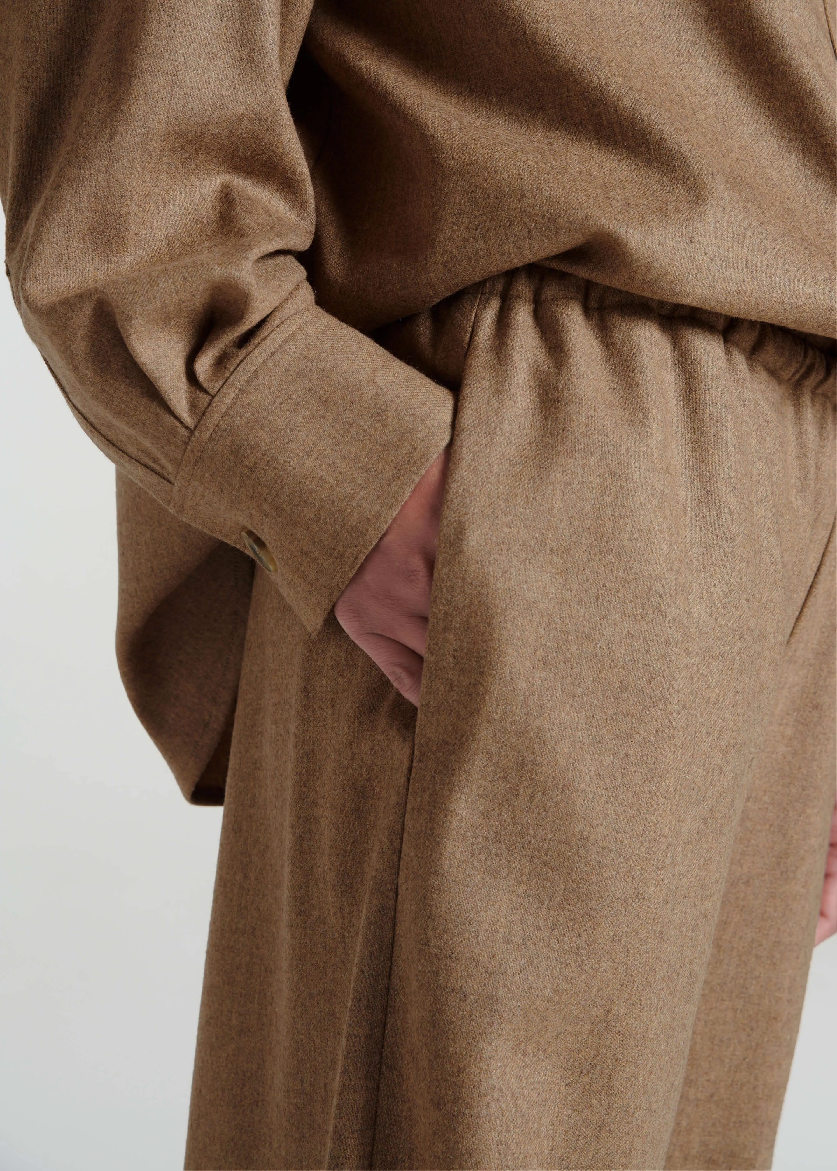 Lexi Trouser Camel Wool Flannel